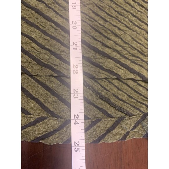 Habit Green Boxy Cotton Strip Lightweight Blouse Top Size L - Picture 9 of 10